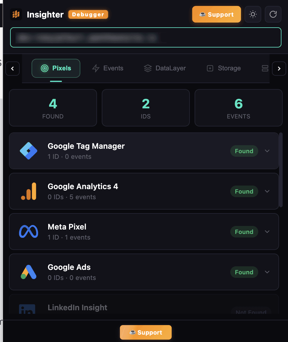 Insighter Debugger - Pixel Detection Interface